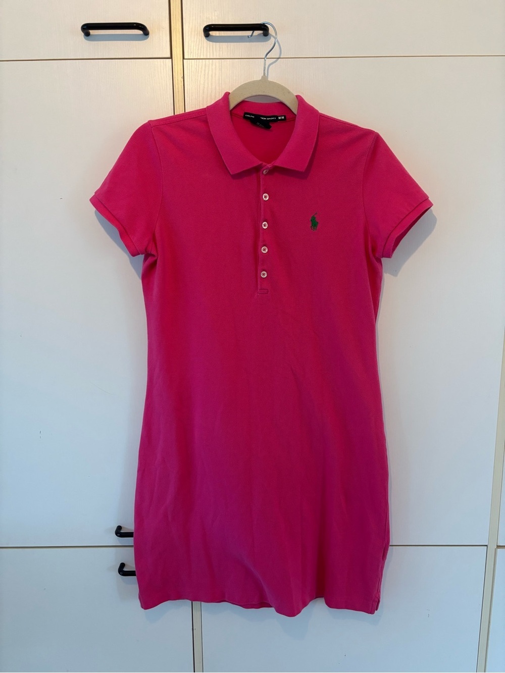 Ralph Lauren Sport Pink Polo Dress Cotton Pony Golf Preppy Medium Country Club - Picture 2 of 6